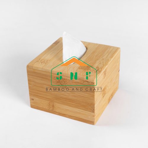 Hộp Đựng Khăn Giấy Vuông Bằng Gỗ Tre Tự Nhiên Sang Trọng, Vệ Sinh – SNF Bamboo and Craft
